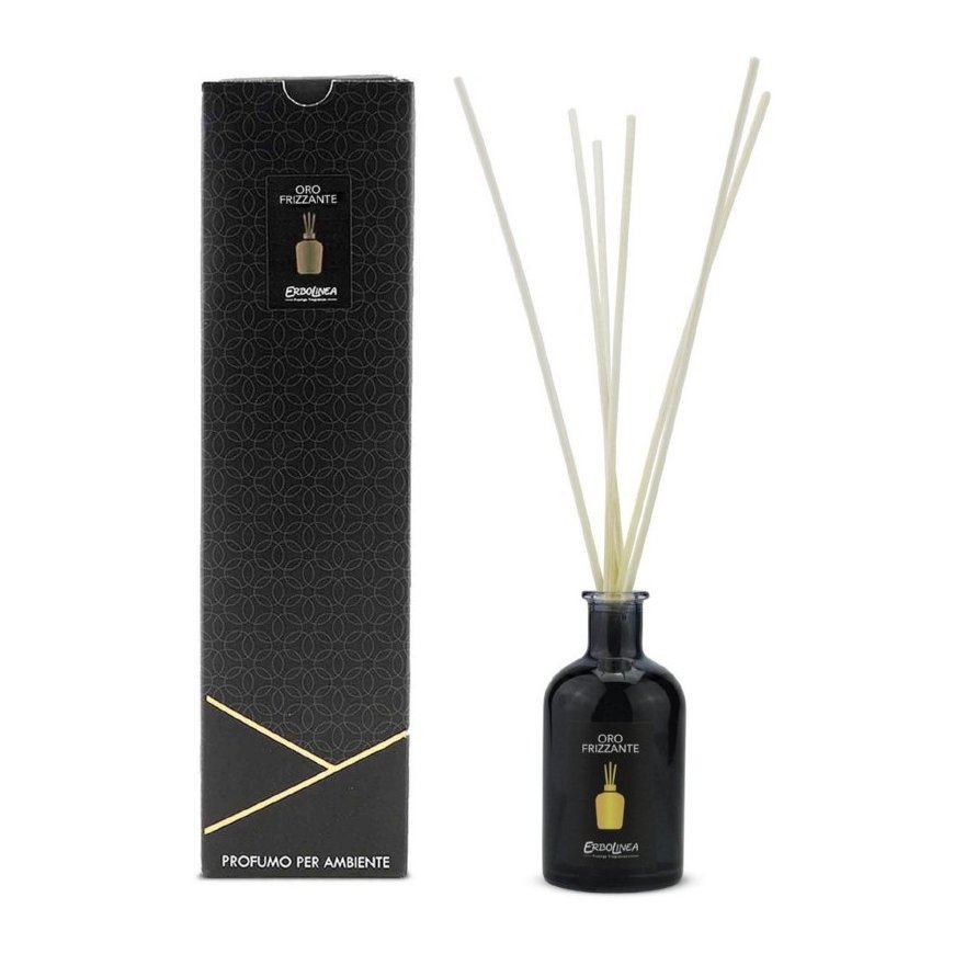 Reed diffuser for home Erbolinea Prestige Oro Frizzante ERBAMBFRIZ100, 100 ml