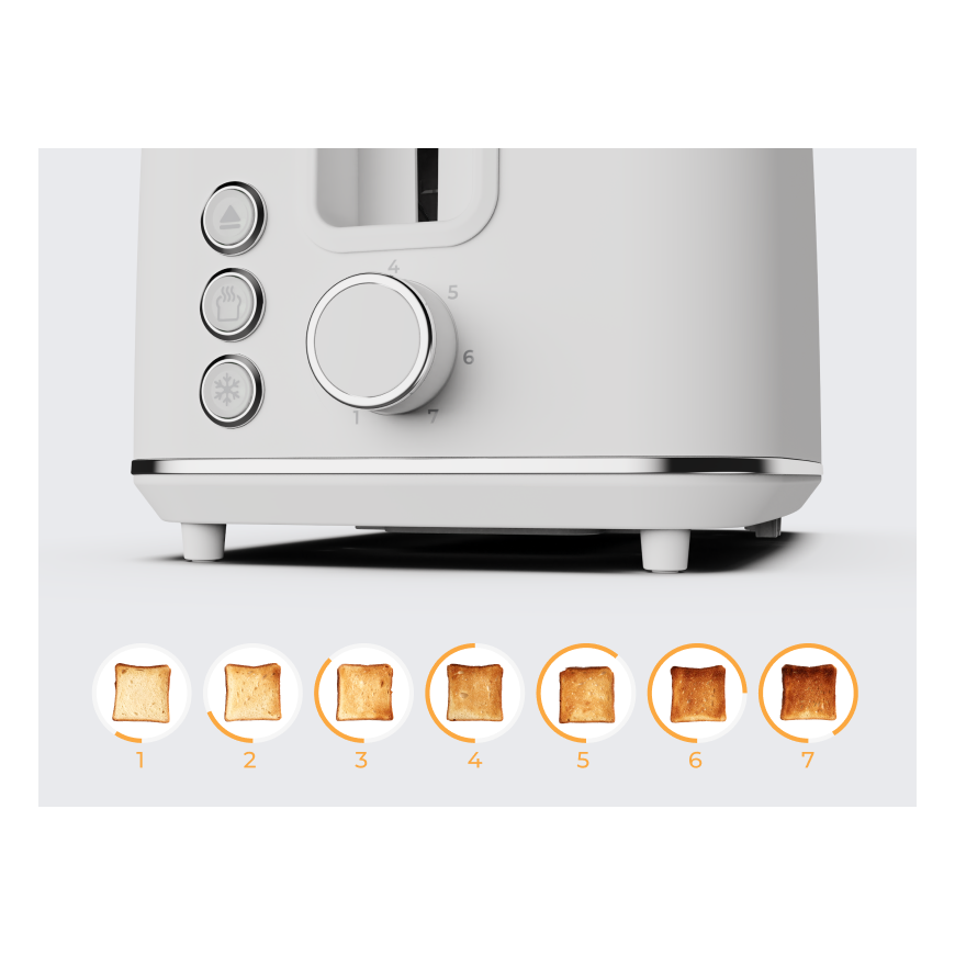 Aeno Electric Toaster, baltas, 220-240V, 50-60Hz