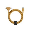 Native Union Belt Cable Duo USB kabelis 1,5 m USB C USB C/Lightning Dzeltens