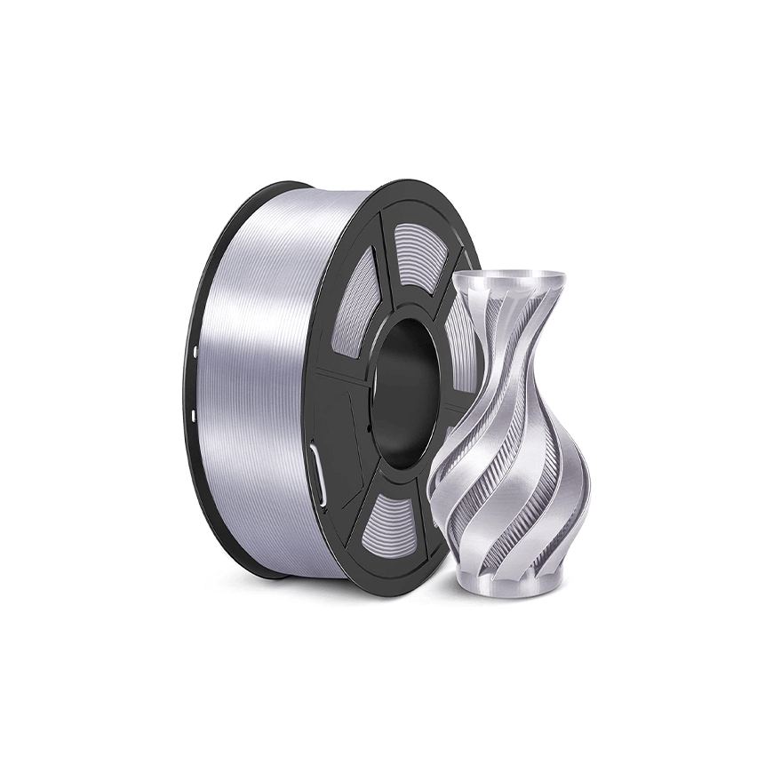 Sunlu Silk PLA+ siūlas – 1,75 mm – 1 kg Sidabrinis