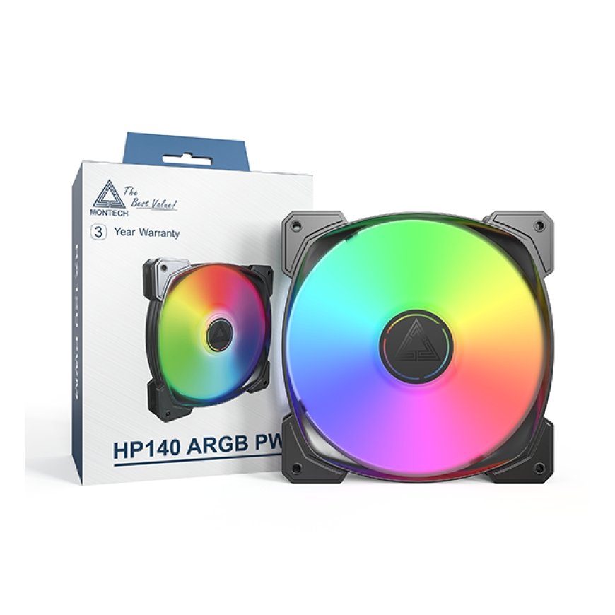 Montech HP140 ARGB PWM Computer case Fan 14 cm Black 1 pc(s) – 3