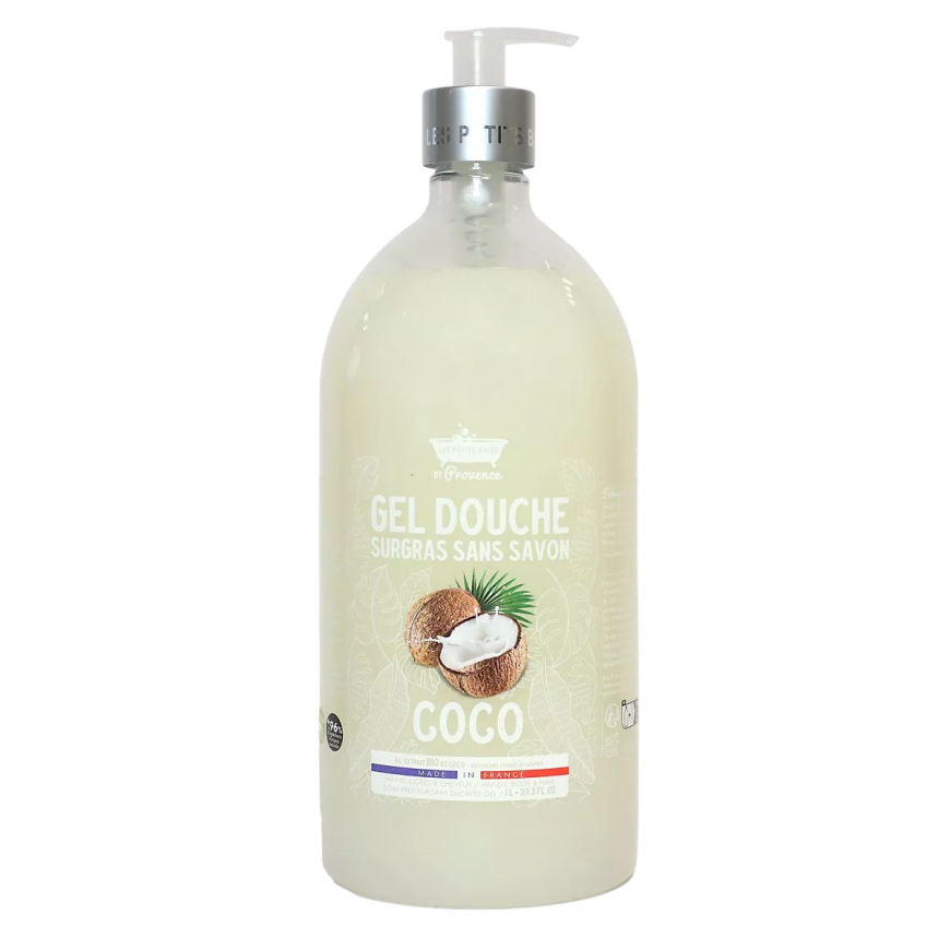Les Petites Bains de Provence, Coconut, Shower Gel, For Sensitiv