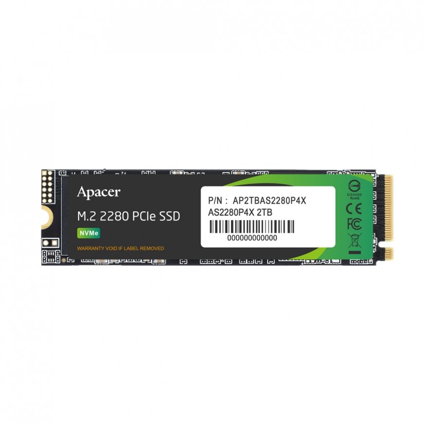 Apacer AP512GAS2280P4X-1 SSD diskdzinis 512 GB M.2 PCI Express NVMe 3D NAND