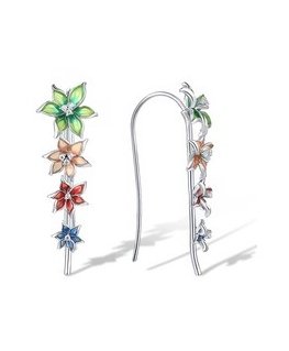 Guess Auksu dengti kabantys auskarai su kubiniu cirkoniu Jardin JSBE04490JWYGT/U