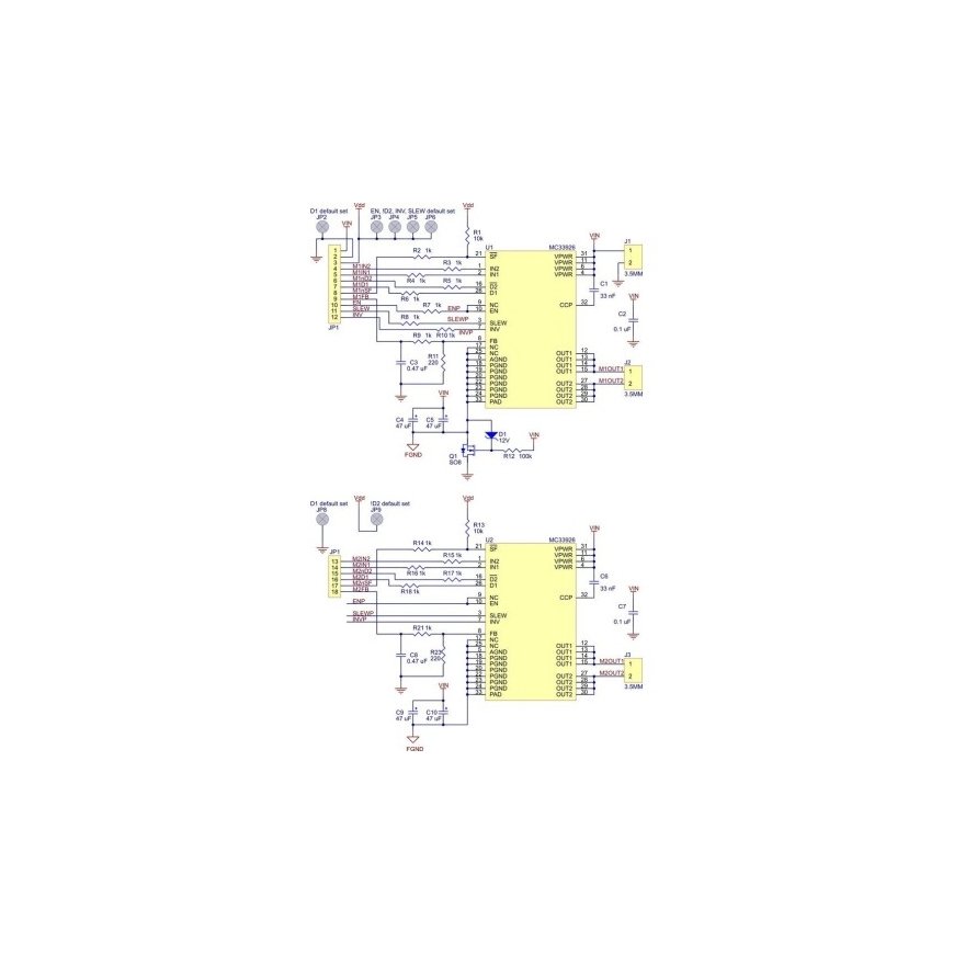 MC33926, kahekanaline 28V/2.5A mootori juhtimisseade, Pololu 1213 – 2