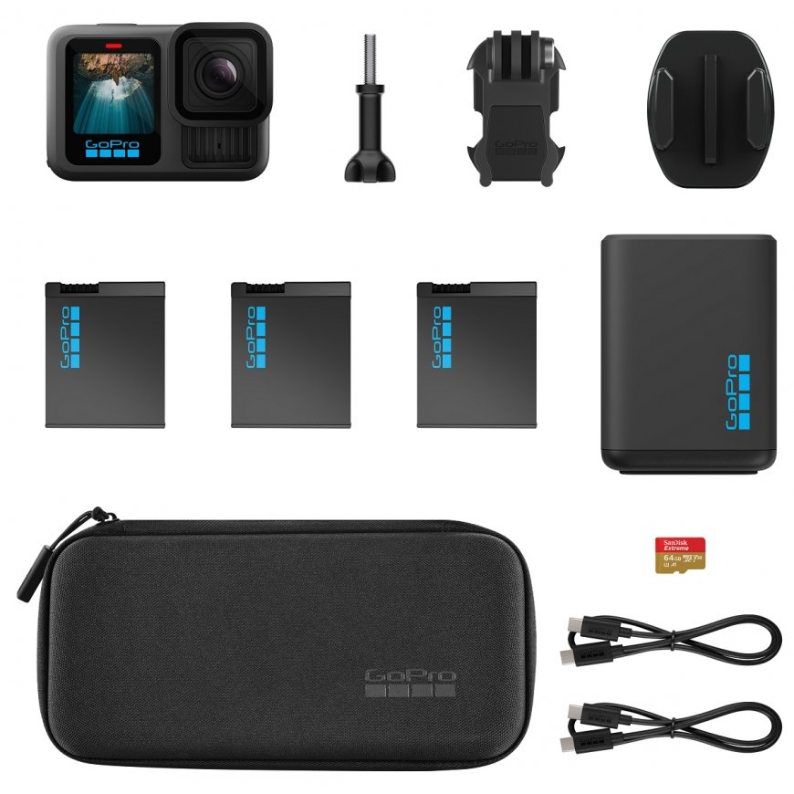 GoPro HERO13 Extended Power Bundle aktīvo sporta veidu kamera 27,6 MP 5.3K Ultra HD CMOS 25,4 / 1,9 – 2