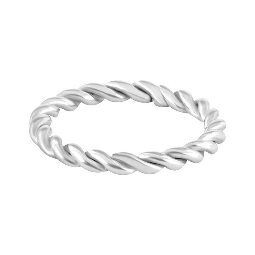 Modern Twist Steel Ring