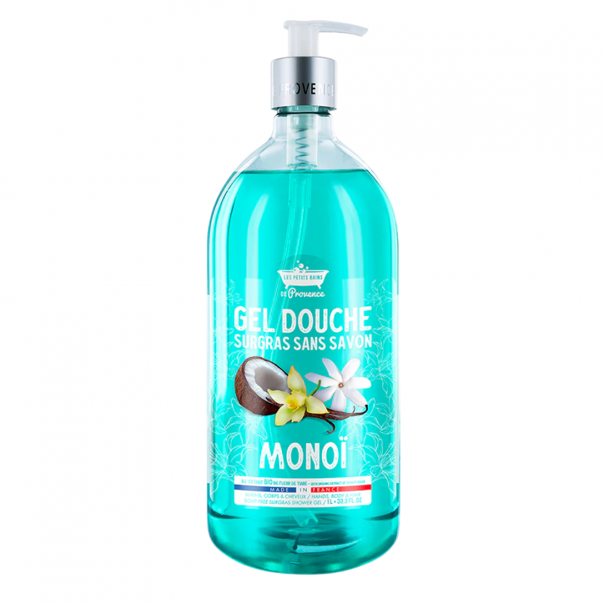 Les Petites Bains de Provence, Monoi, Shower Gel, For Body, Face
