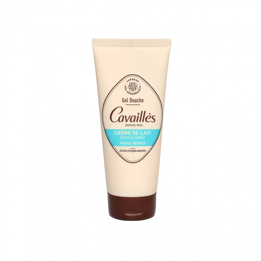 Roge Cavailles, Cream Of Milk, Regenerating, Shower Gel, For Sen