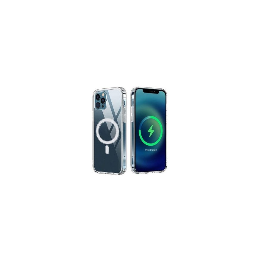 Apple iPhone 17 Pro Max silikona lieta pret triecieniem ar kameras aizsardzību atvērta gredzena caurspīdīga.