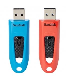 SanDisk Ultra USB atmintukas 64 GB USB A tipo 3.2 Gen 1 (3.1 Gen 1) Mėlyna, Raudona