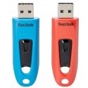 SanDisk Ultra USB atmintukas 64 GB USB A tipo 3.2 Gen 1 (3.1 Gen 1) Mėlyna, Raudona SanDisk Ultra USB atmintukas 64 GB USB A tipo 3.2 Gen 1 (3.1 Gen 1) Mėlyna, Raudona