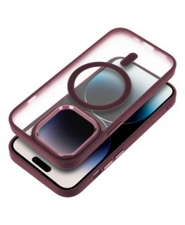 - MATTE MAG COVER juhul, mis on ühilduv MagSafe'iga IPHONE 17 Pro Max ploomipunases värvitoonis