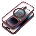 - MATTE MAG COVER case compatible with MagSafe for IPHONE 17 Pro Max plum red