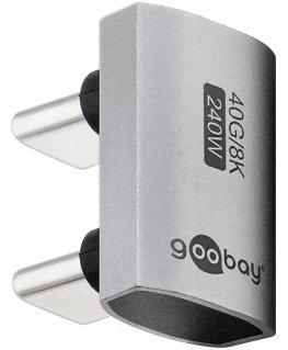 Goobay 74446 kabelių lizdinio / kištukinio jungčių tipo keitiklis USB-C Sidabras