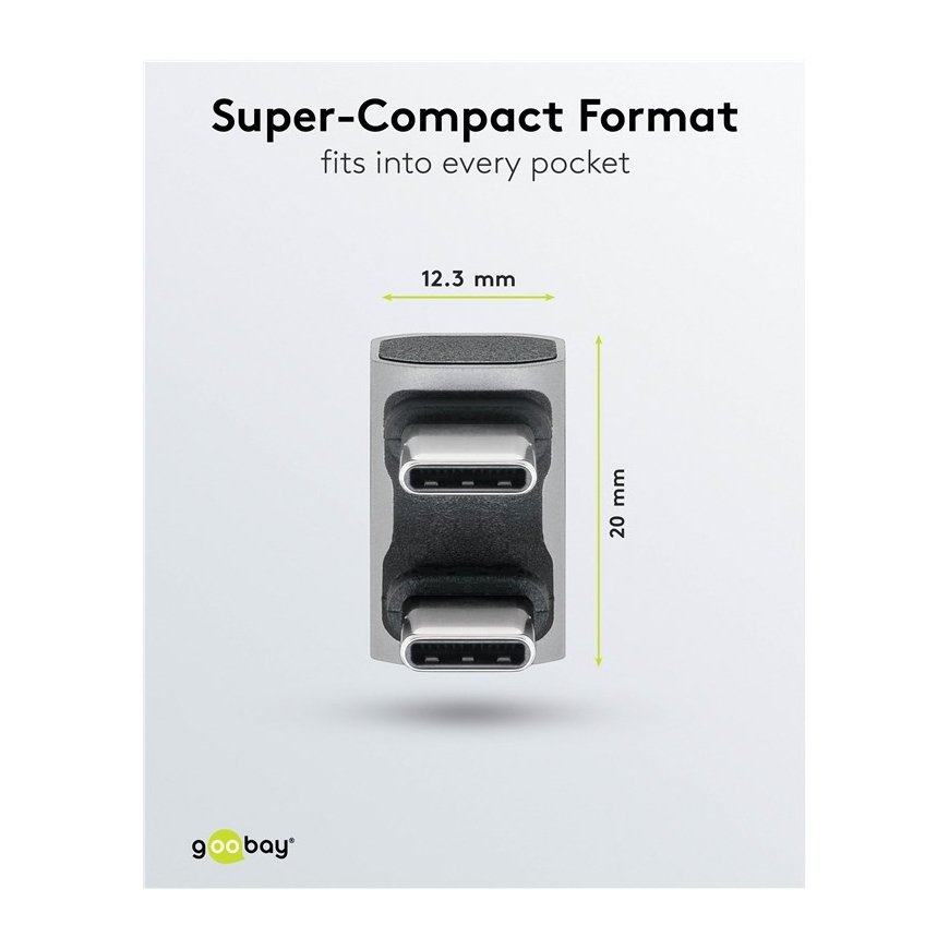Goobay 74446 kaapelin sukupuolenvaihtaja USB-C Hopea – 4