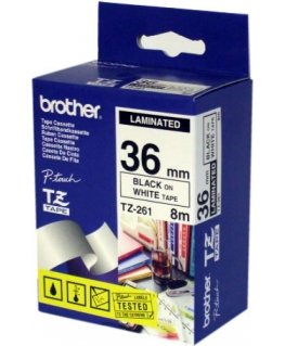 Brother TZ-261 marķēšanas lenta Melns uz balta