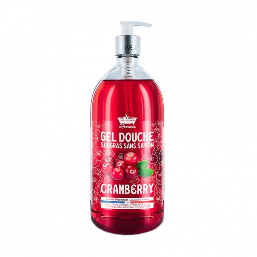 Les Petites Bains de Provence, Cranberry, Shower Gel, For Sensit
