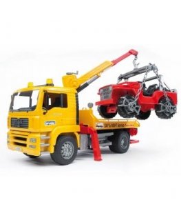 BRUDER MAN TGA Breakdown truck with cross country vehicle