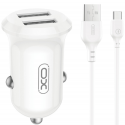 XO CC67 Автомобильное зарядное устройство 2xUSB 12W + Type C каб XO CC67 Автомобильное зарядное устройство 2xUSB 12W + Type C каб