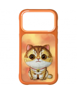 Etui Nimmy Big Eyed Pet 2.0 Cat do iPhone 17 Pro pomarańc
