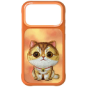 Etui Nimmy Big Eyed Pet 2.0 Cat do iPhone 17 Pro pomarańc