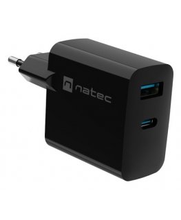 NATEC NUC-2145 mobiilseadme laadija Universaalne Must Vahelduvvool Kiirlaadimine Hoonesisene