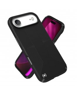 „Speck Presidio2 Grip MagSafe“ -kuori „iPhone 17 Air“ (musta / harmaa / valkoinen)