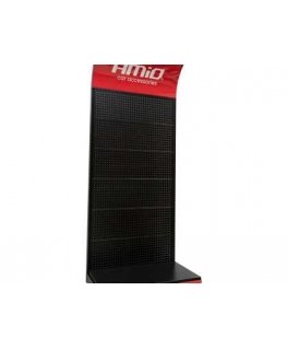 Steel display with hooks, 20 single & 30 double