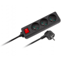 Rebel electrical extension cord 3 sockets 3m - 1.5mm with switch Rebel electrical extension cord 3 sockets 3m - 1.5mm with switch