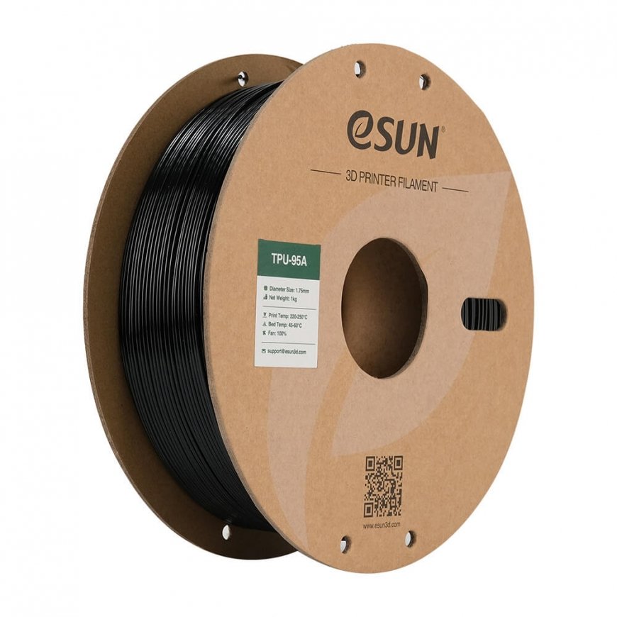 eSUN TPU-95A Termoplastiska poliuretāna (TPU) Melns 1 kg