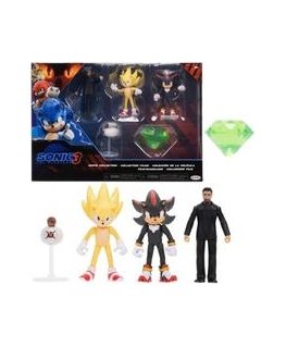 Jakks Pacific „Sonic 3 The Hedgehog“ 5-os figuuride komplekt, mõeldud filmikogumiks (3+)