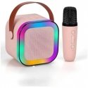 Riff WS-1816 16W karaoke BT mikrofonas su LED 360 Baltas