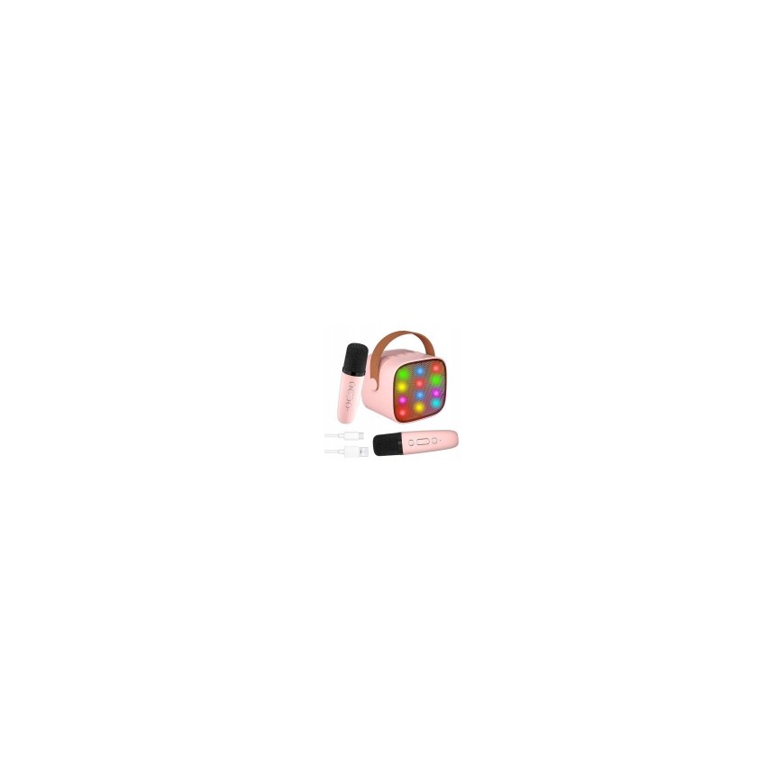 Riff WS-1816 16W karaokemikrofoni BT LED 360 Musta – 2