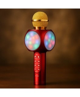Riff WS-1816 16W karaoke BT microphone with LED 360 Red