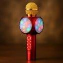 Riff WS-1816 16W karaoke BT mikrofons ar LED 360 Sarkans