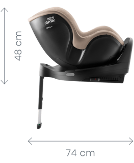 Britax Römer car seat DUALFIX PRO M, LUX, 61-105 cm, color: Cream