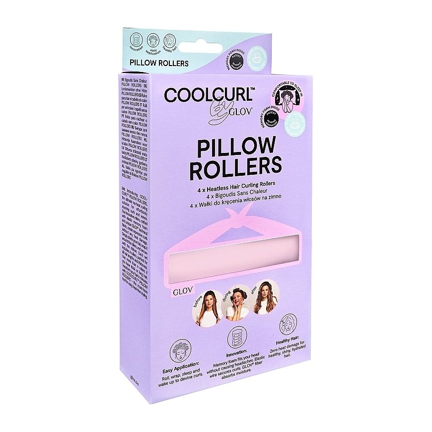 Glov „CoolCurl“ juostelių suktukai, rožiniai, 4 tk.