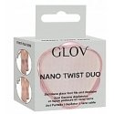 Glov Nano Twist Duo 2in1 pemzos ir nano stiklo epiliatorius, rožinis Glov Nano Twist Duo 2in1 pemzos ir nano stiklo epiliatorius, rožinis