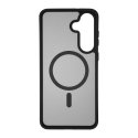FoneKit MagSafe-yhteensopiva Soft Touch suojakuori, Samsung Galaxy S25 FE, musta/harmaa