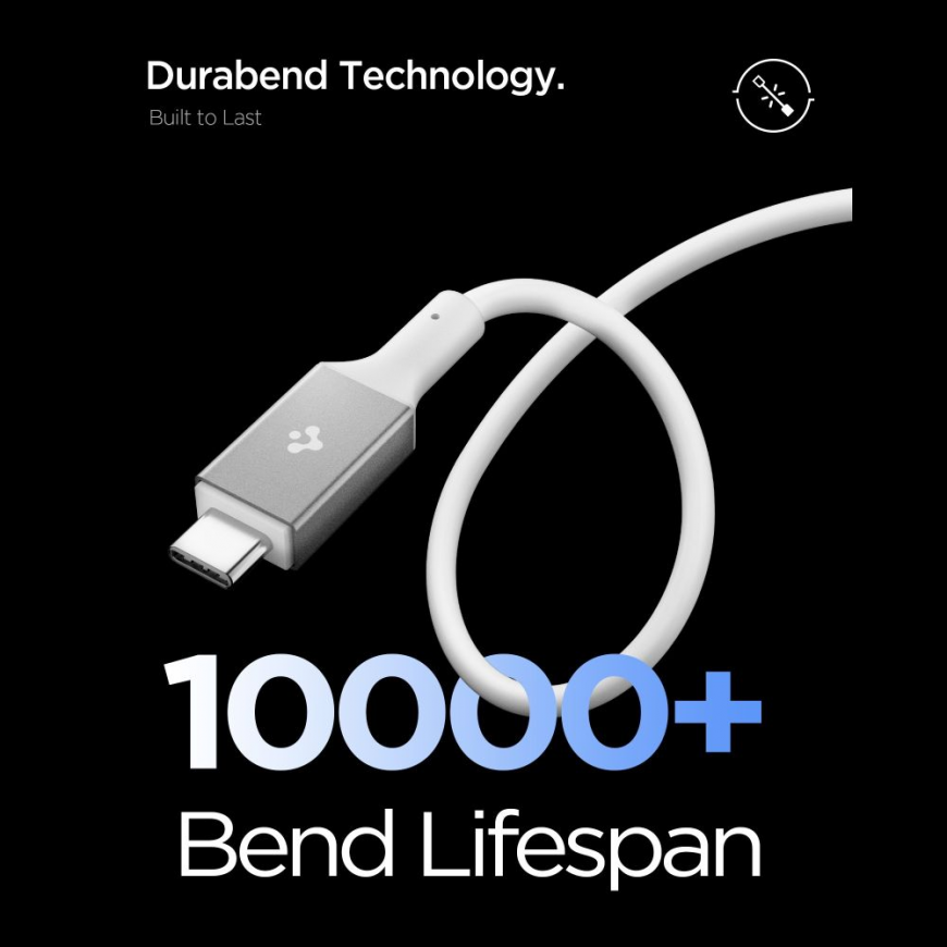 SPIGEN EB24012CC ESSENTIAL TYPE-C CABLE 240W 120CM WHITE – 5