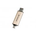 Transcend JetFlash 930C USB флеш накопитель 128 GB USB Type-A / USB Type-C 3.2 Gen 1 (3.1 Gen 1) Зол