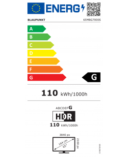 Blaupunkt Mini LED teleripar | 65MBG7000S | 65 | Nutikas teleripar | Google TV