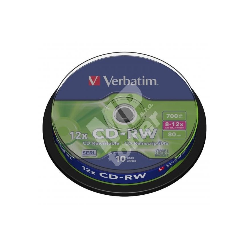 Verbatim CD-RW 700MB 8-12x kūka kaste 10