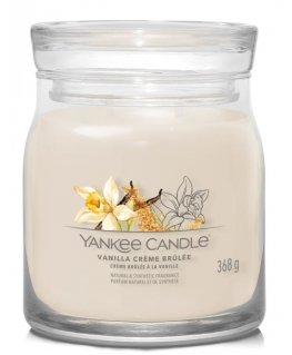 Yankee Candle Vanilla Crème Brûlée vaško žvakė Cilindras Cinamonas, Vanilė Ruda 1 vnt