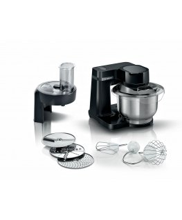 Bosch Serie 2 MUMS2EB01 food processor 700 W 3.8 L Black, Stainless steel