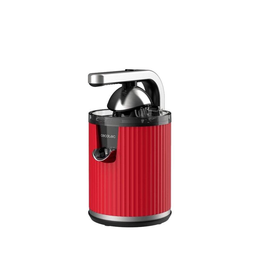 Cecotec Xqueeze RetroJuice 600 Lēns sulas spiedējs 600 W Melns, Sarkans, Nerūsējošs tērauds – 2