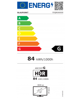 Blaupunkt QLED televizorius | 55QBG6000S | 55 | Išmanusis televizorius | Google TV |