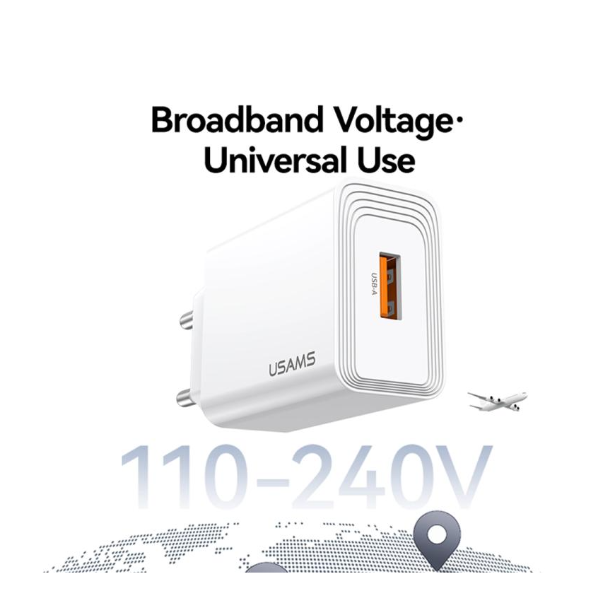 Wall charger USAMS T69 2.1A USB-A white