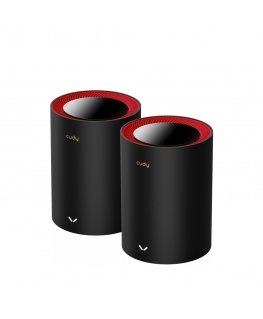 Cudy M3000 2-Pack Dual-band (2.4 GHz / 5 GHz) Wi-Fi 6 (802.11ax) Black, Red 1 Internal
